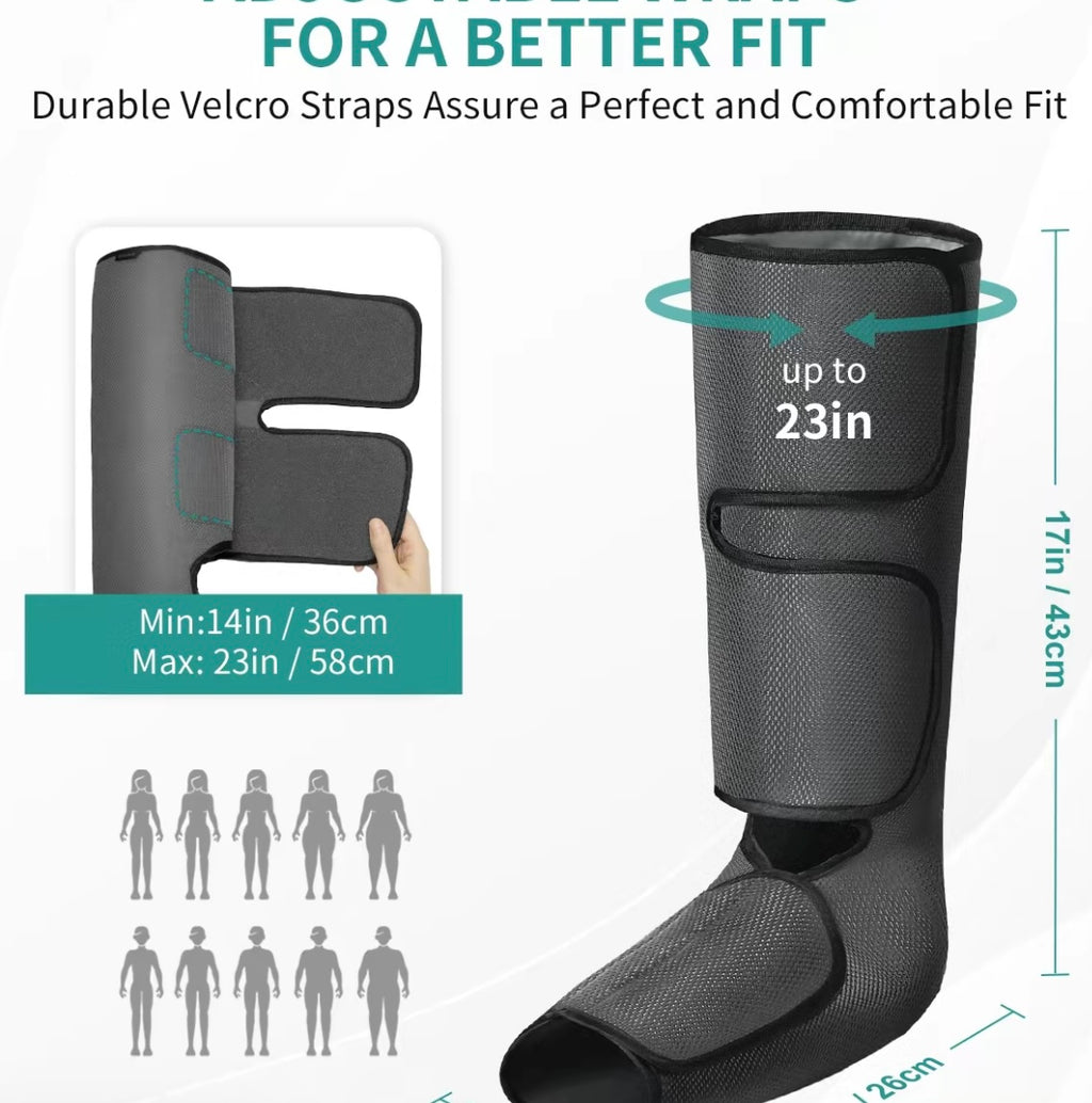 Air compression leg massager