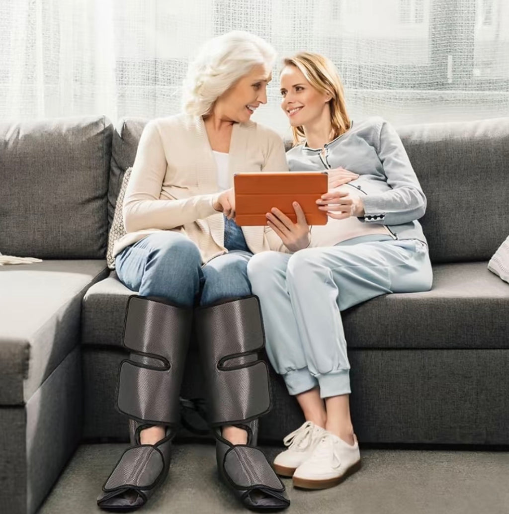 Air compression leg massager